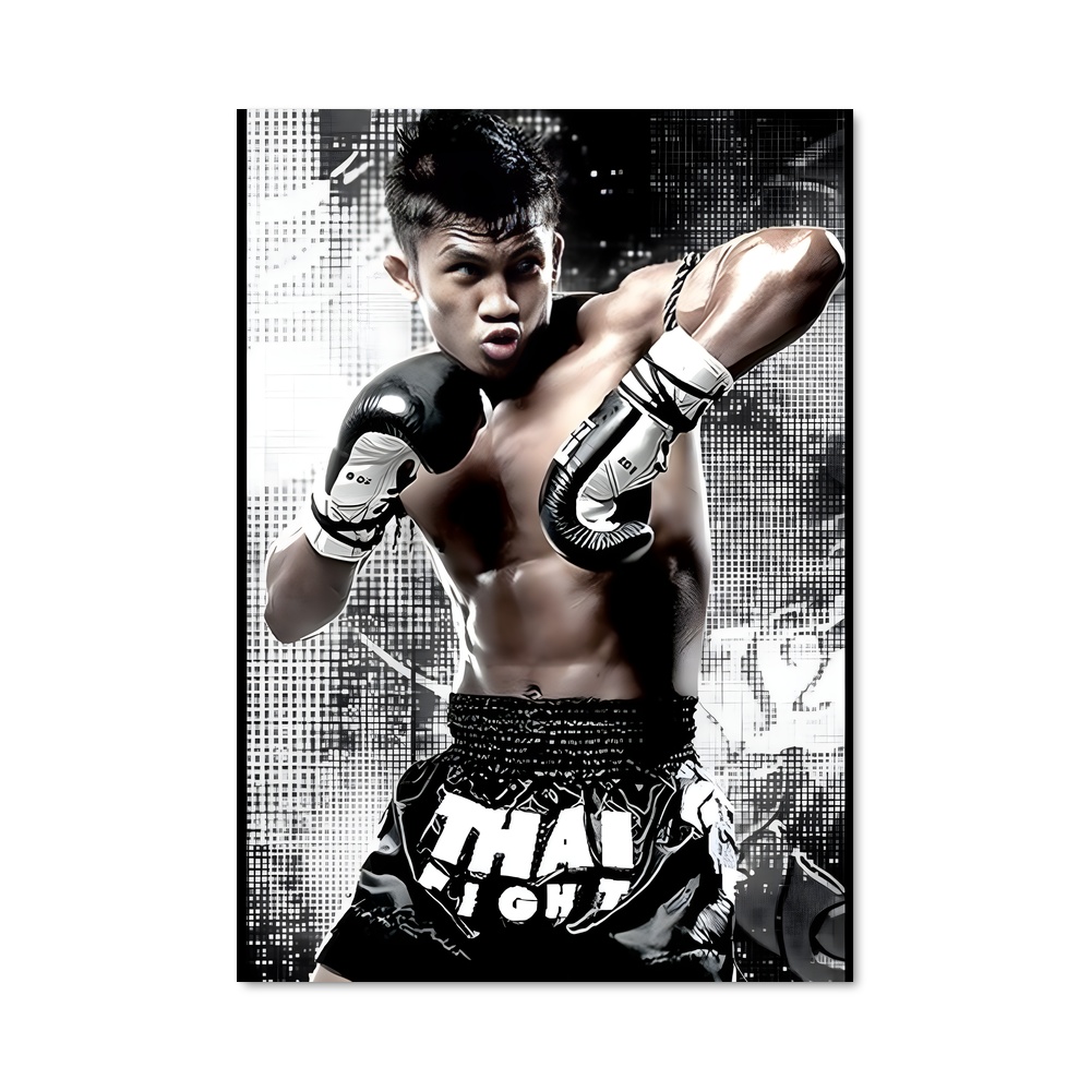 Poster Combat d'Ombres – affiche Kick-boxing